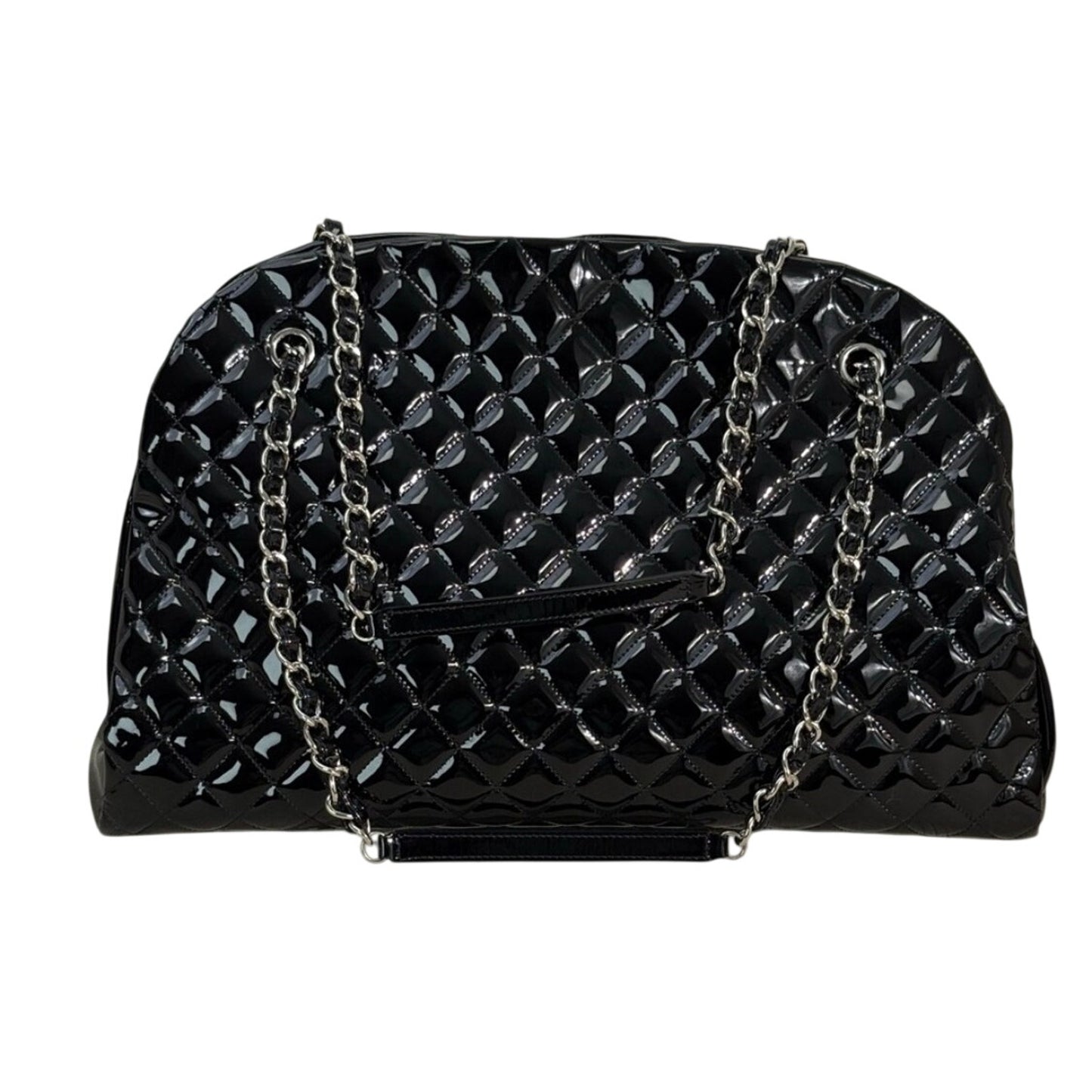 Chanel Black Quilted Patent Leather XL Just Mademoiselle Pristine