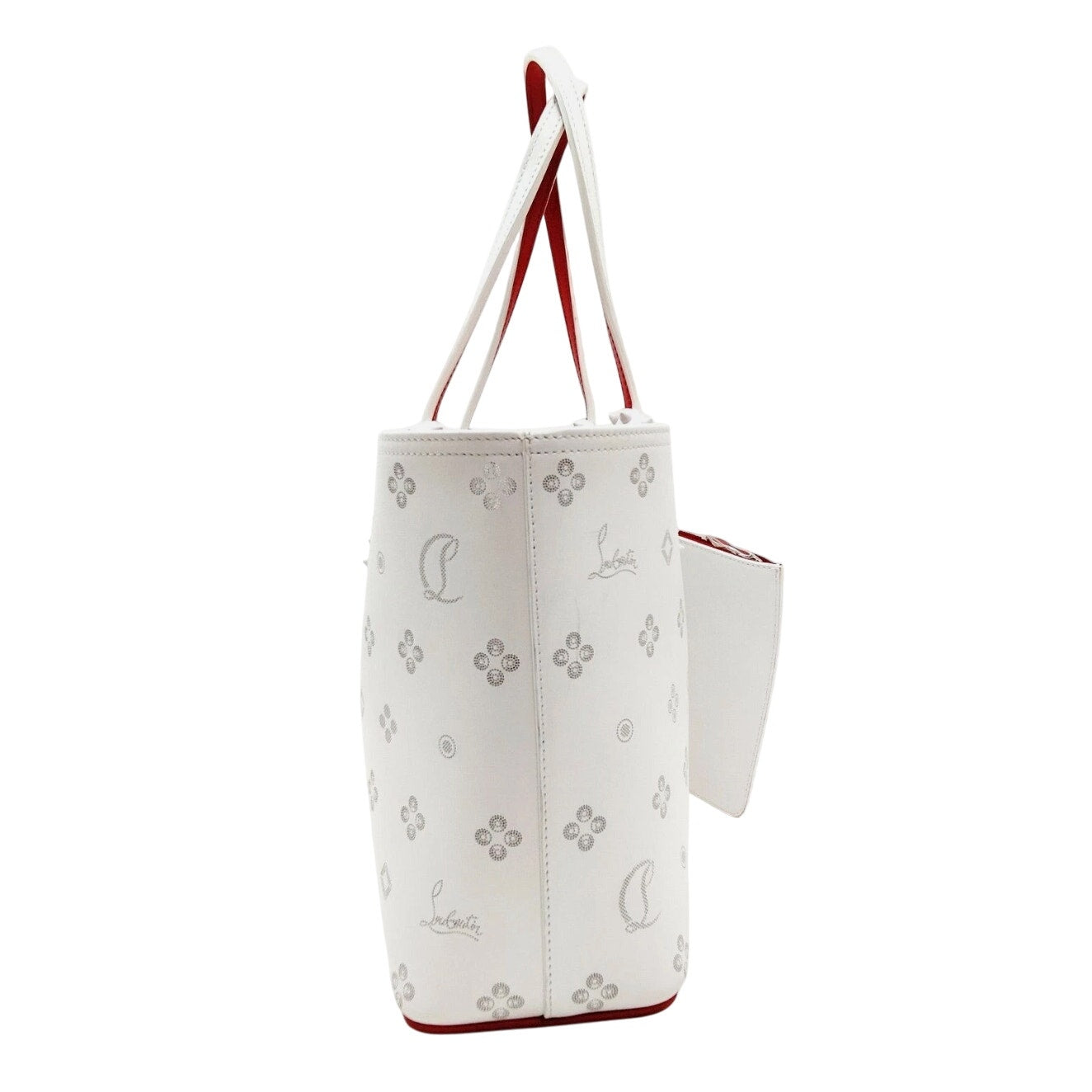Christian Louboutin Calfskin Loubinthesky East West Cabata Tote White