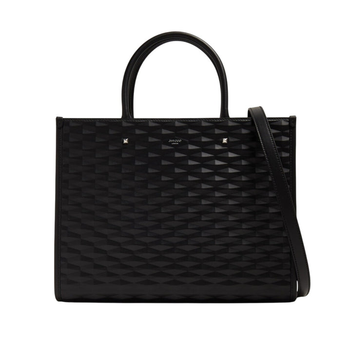 Jimmy Choo The Avenue M Diamond Embossed 3D Calf Skin Leather NEW FULL INCLUSION