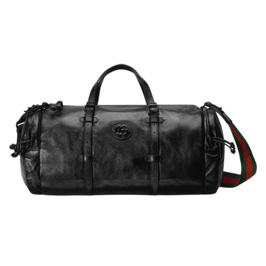 GUCCI X SUPREME BLACK DUFFLE LEATHER LOGO GG MONOGRAM W 20.08 H 9.84 inch, D 9.45 inch NWT