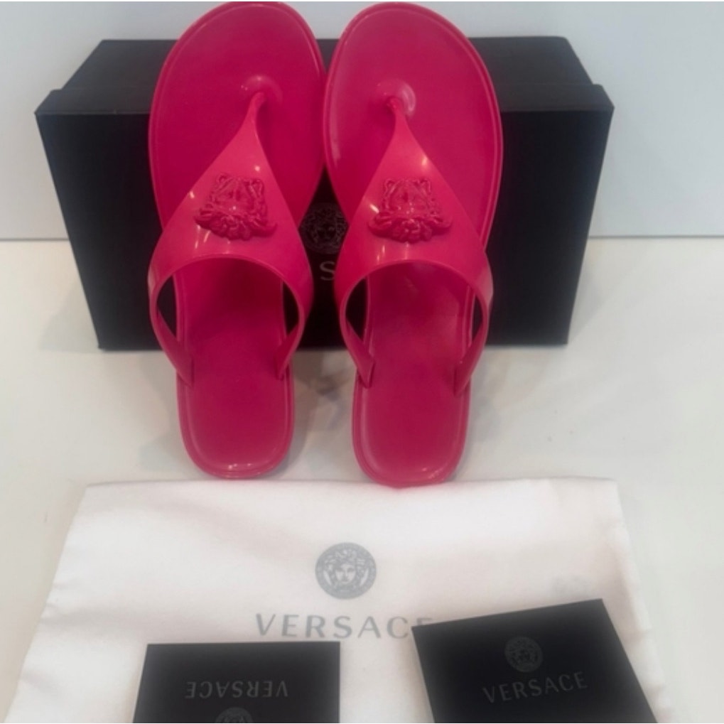 Versace Pool Slides size 36 NWT & Box