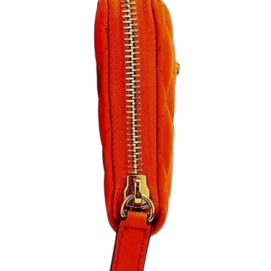 NEW Versace La Medusa Quilted Leather Clutch Zip Continental Wallet