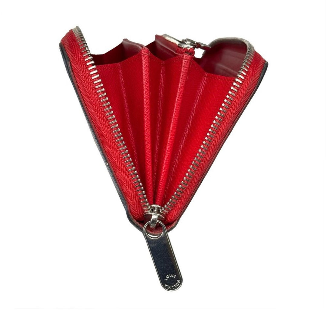 Louis Vuitton Blue & Red Epi Wallet Silver Hardware EUC