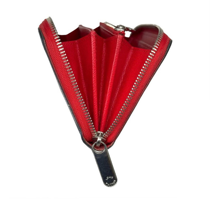 Louis Vuitton Blue & Red Epi Wallet Silver Hardware EUC