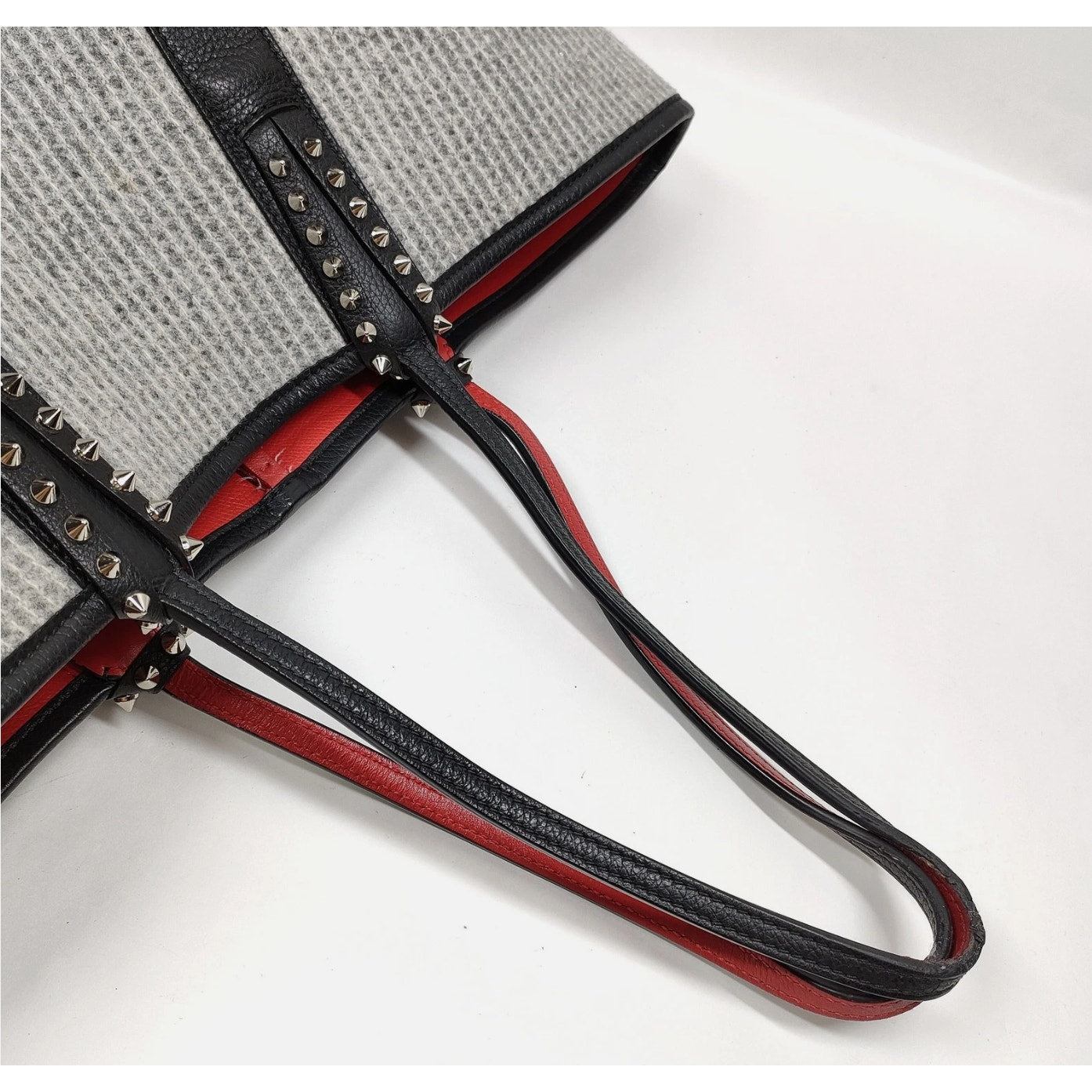 Imacileni Christian LouBoutin Wool Cabata Tote EUC