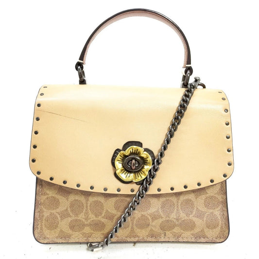 Coach Parker Tea Rose Flower Top Handle