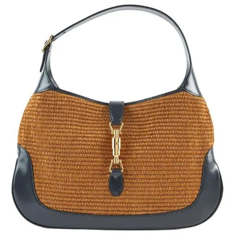 Gucci Raffia Jackie with piston lock NWT