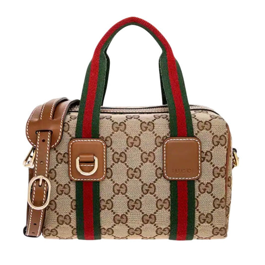 Gucci GG Brown with Ophidia Strap Boston NWT