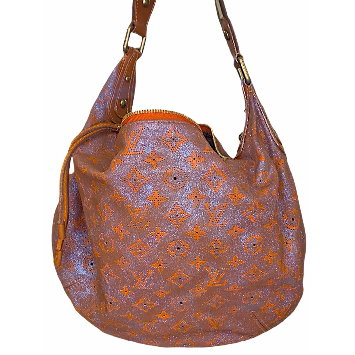 LOUIS VUITTON Runway 
Limited Edition Metallic Leather Onatah GM Bag