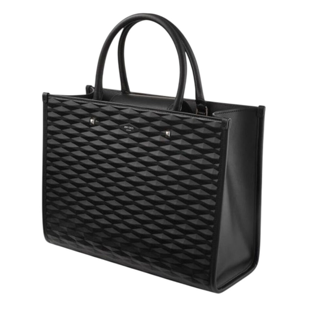 Jimmy Choo The Avenue M Diamond Embossed 3D Calf Skin Leather NEW FULL INCLUSION