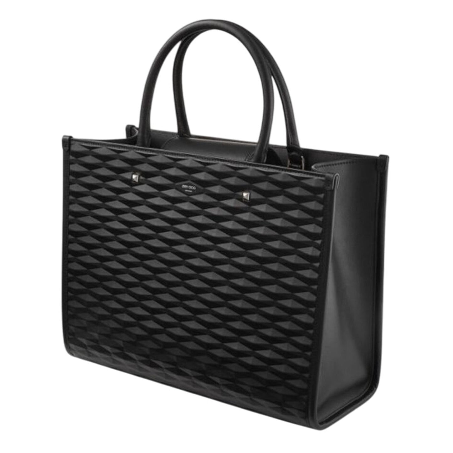 Jimmy Choo The Avenue M Diamond Embossed 3D Calf Skin Leather NEW FULL INCLUSION