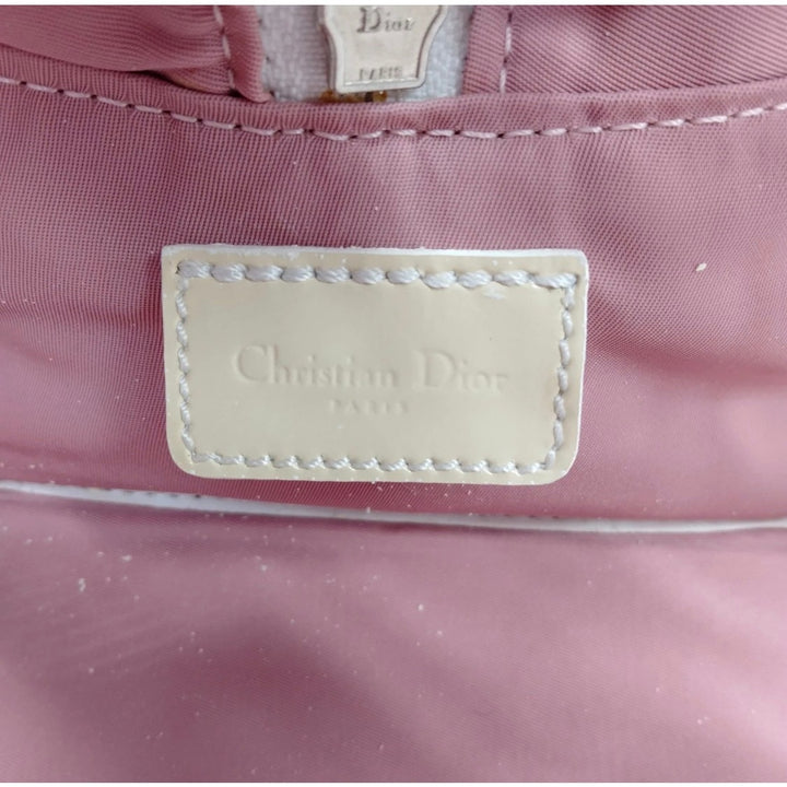 Christian Dior Diorissimo Trotter Pink Vinyl Bowling Bag
