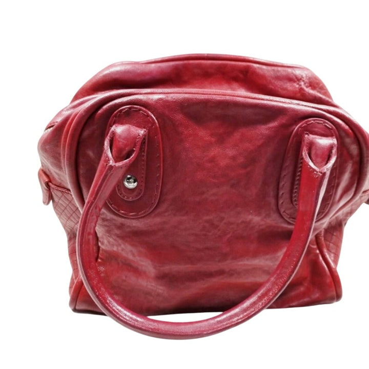 CHANEL 31 Rue Cambon Red Leather Handbag EUC