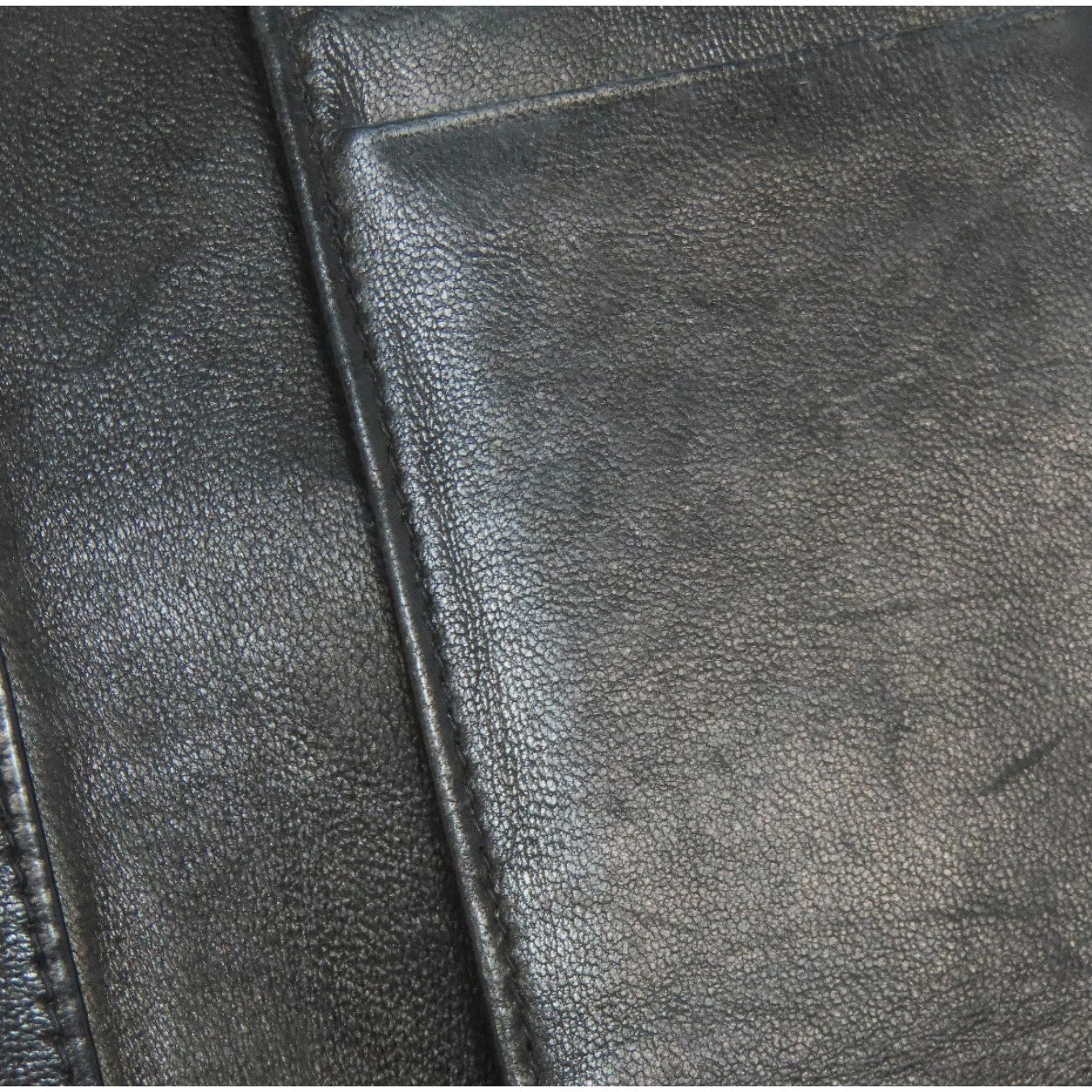 CHANEL Card Case COCO Mark Grained Calfskin Skin PRISTINE