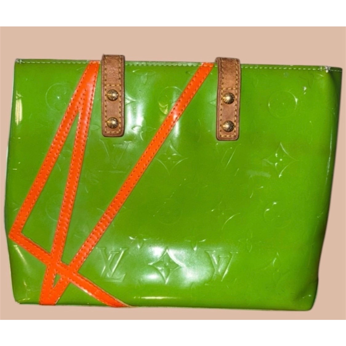 Louis Vuitton Green vernis Reade PM Limited Edition Robert Wilson