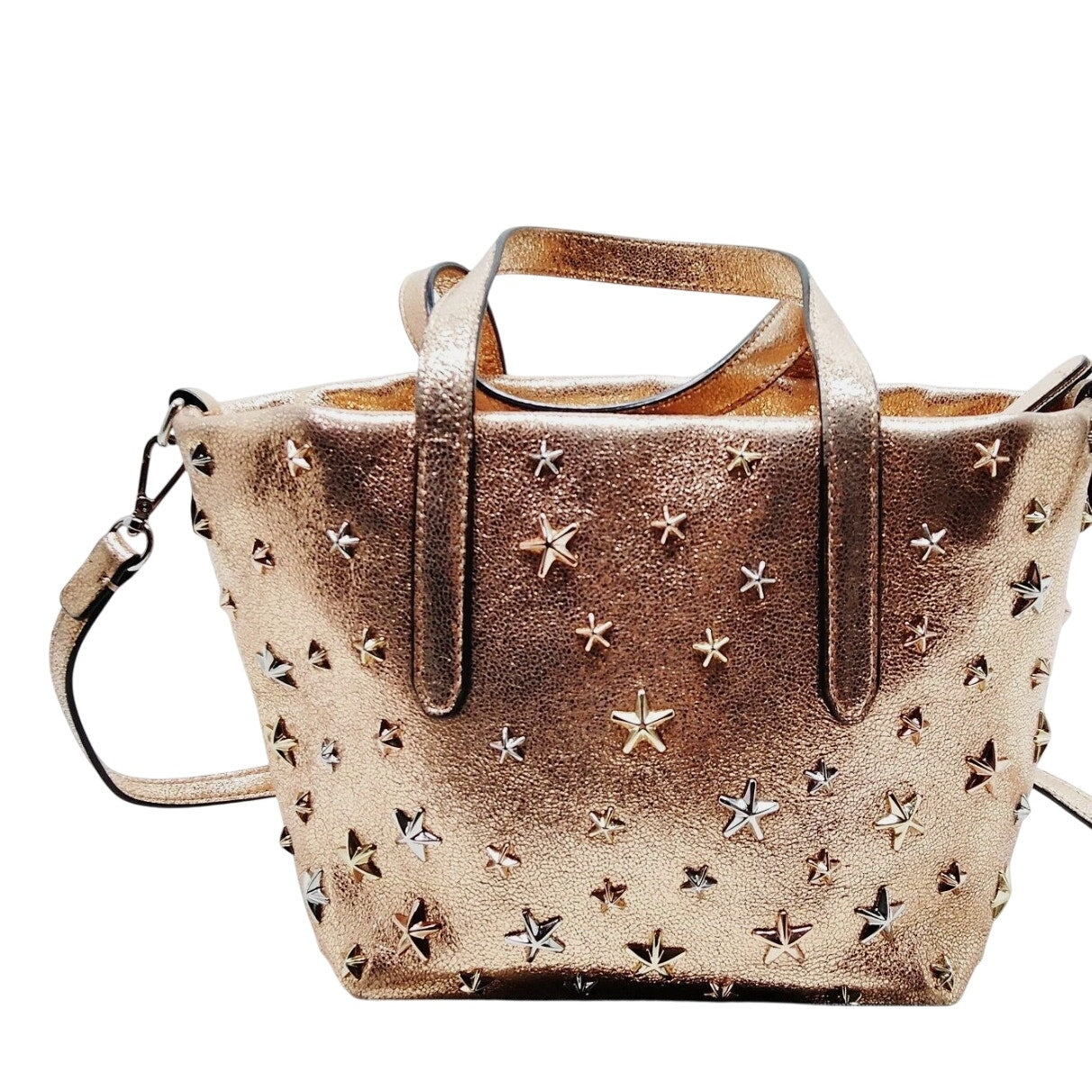 JIMMY CHOO Hand Bag Rose Gold Leather