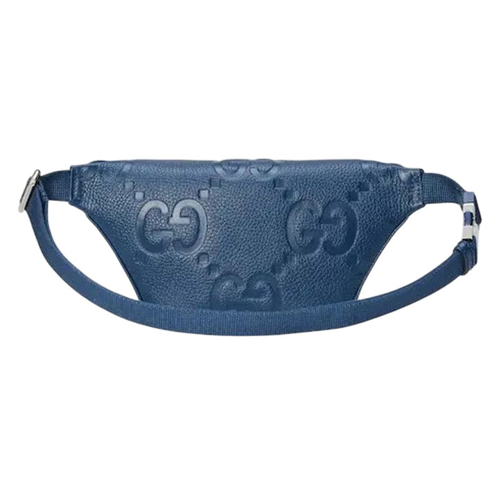 Gucci Jumbo Gg Small Belt Bag Gg Leather - Blue Leather