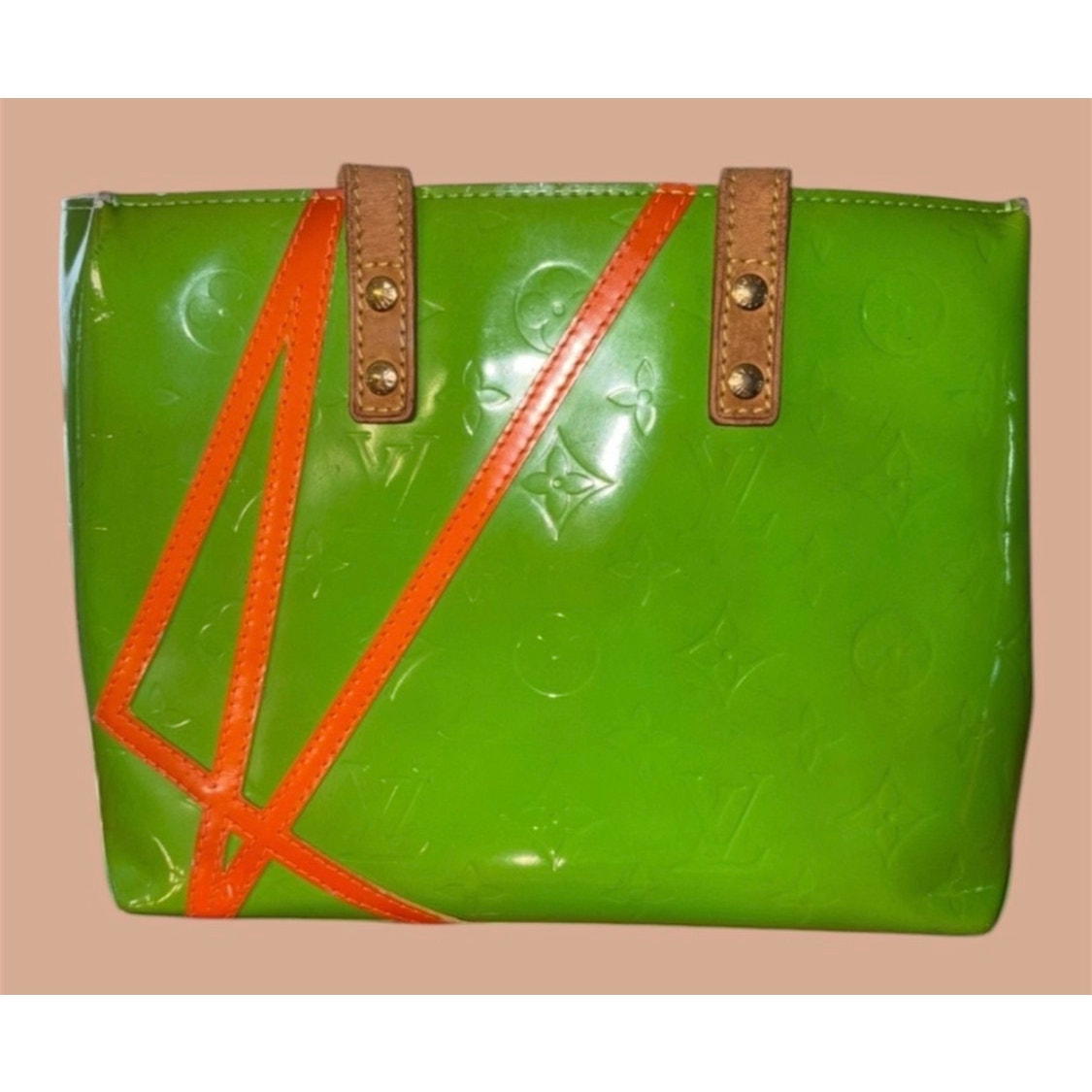 Louis Vuitton Green vernis Reade PM Limited Edition Robert Wilson