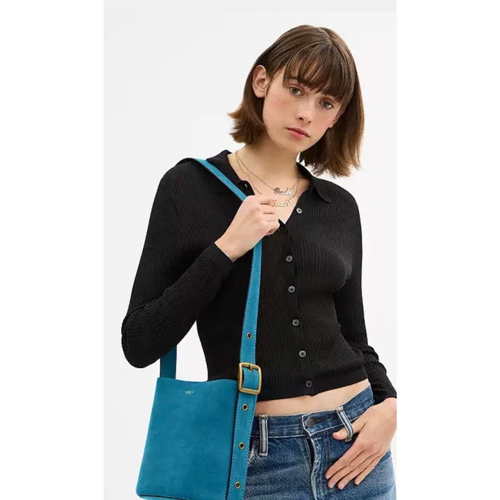 Coach Bleecker Bucket Bag Sea Blue NWT