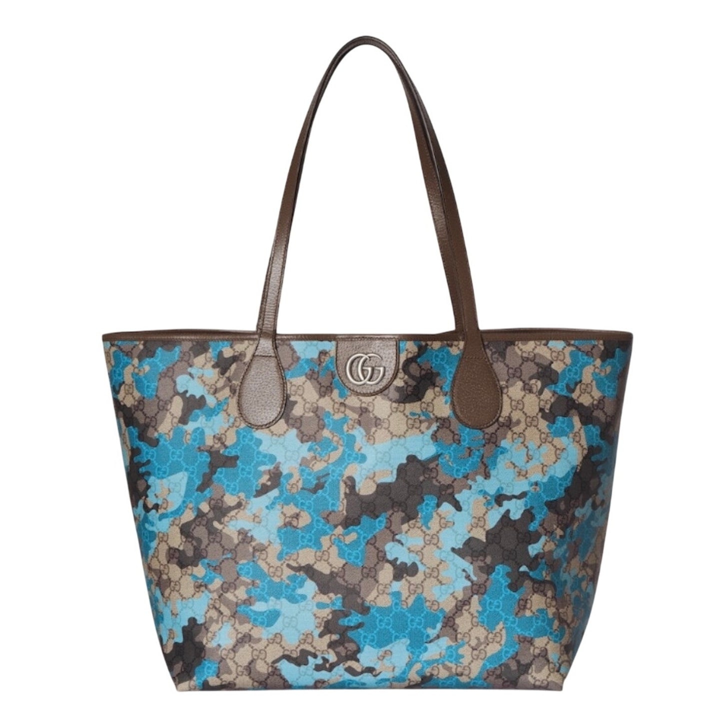becca Gucci Large Blue Camouflage Marbled GG Monogram Shopper NWT