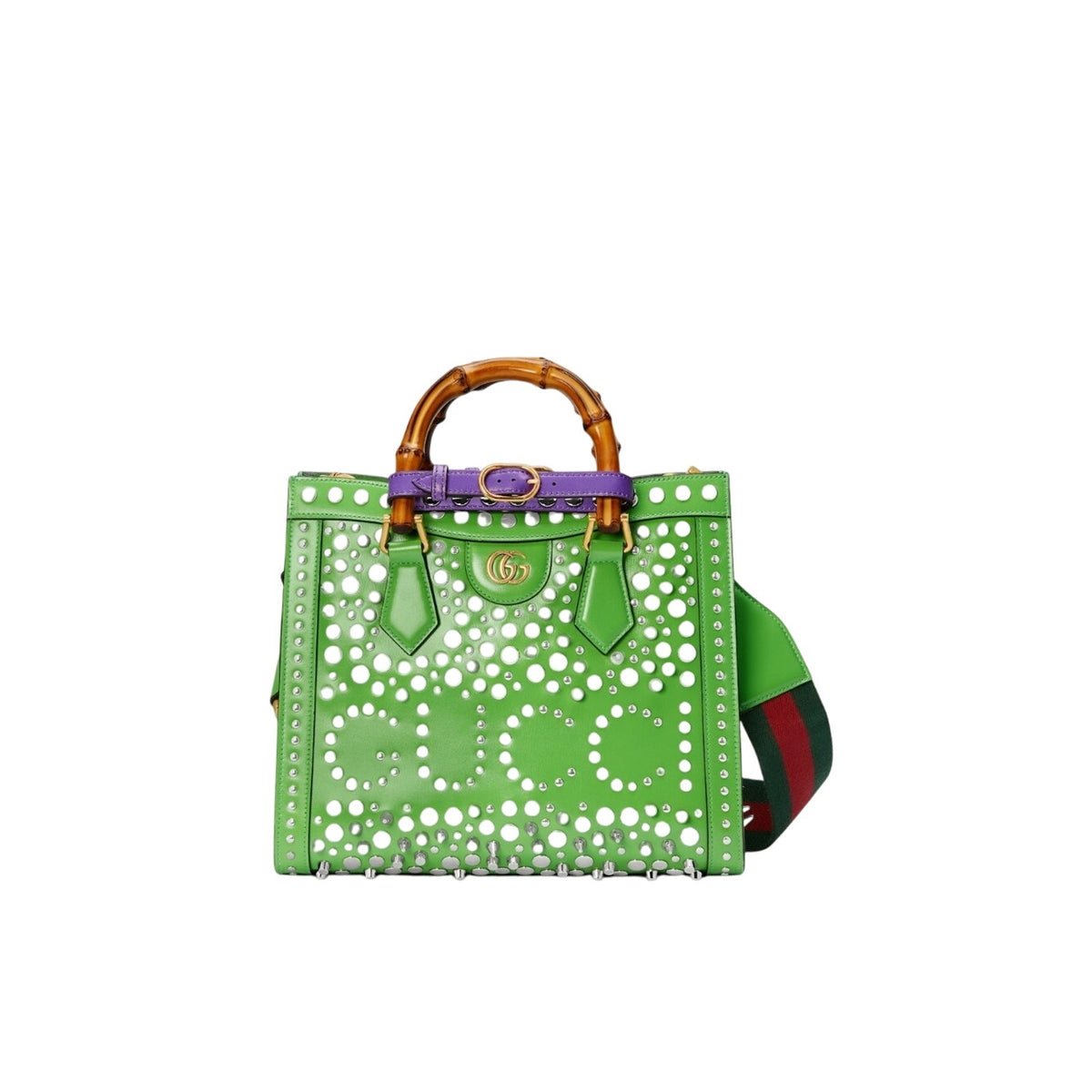 LIMITED EDITION GUCCI 2023 SPECIAL PROJECT GREEN SPIKED BAMBOO - NWT MSRP 9890