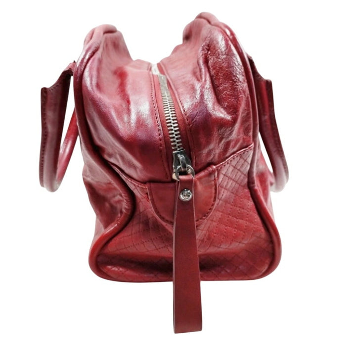 CHANEL 31 Rue Cambon Red Leather Handbag EUC