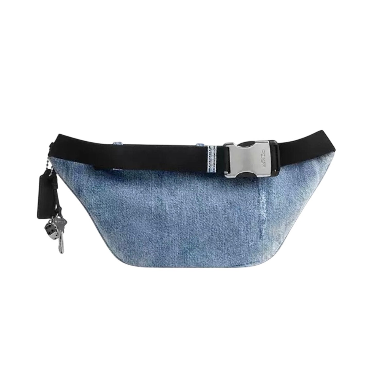 Travis Loved Denim Belt Bag Cross Body NWT + Charms