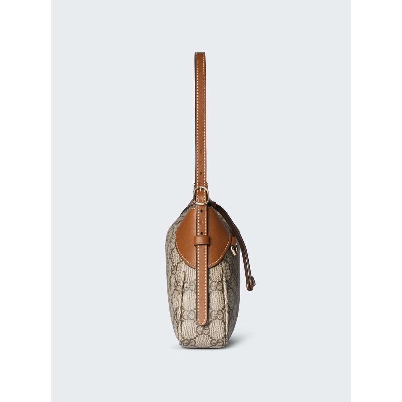 Gucci Emblem Small Shoulder Bag Beige Brown NWT