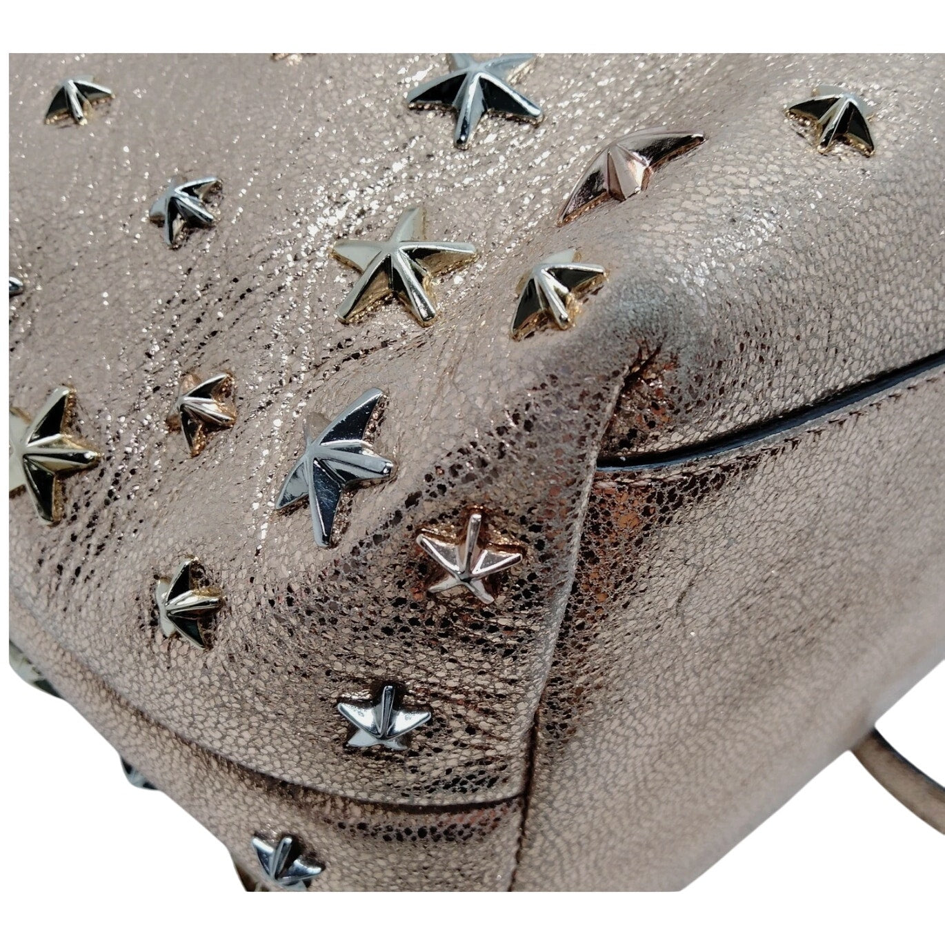 JIMMY CHOO Hand Bag Rose Gold Leather