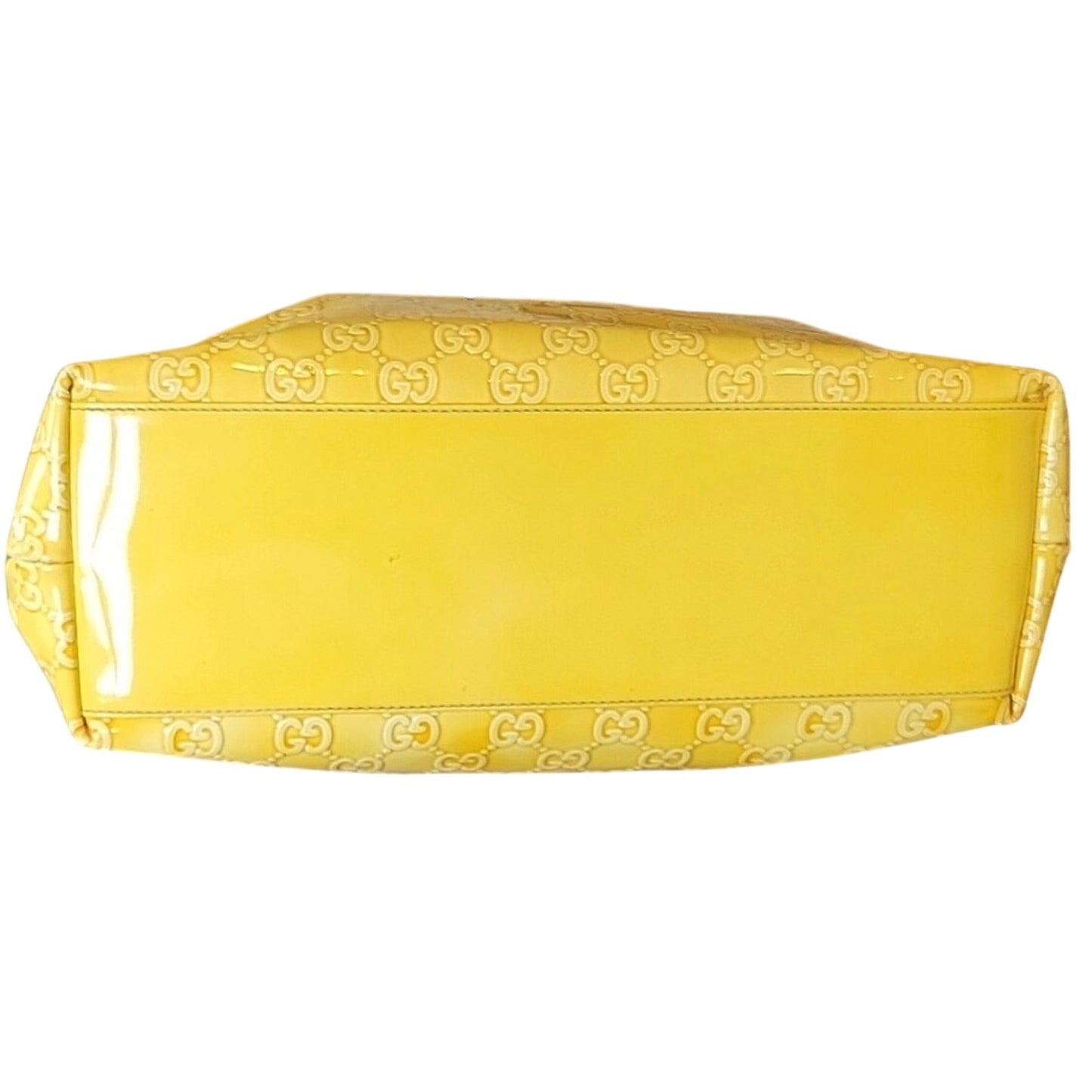 Gucci Vintage Patent Yellow Tote - Pristine