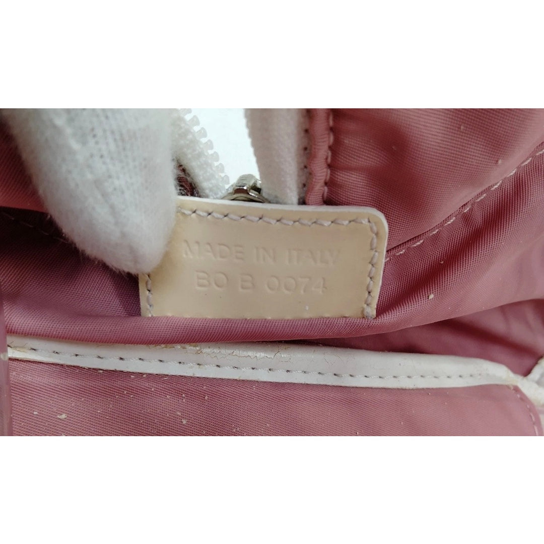 Christian Dior Diorissimo Trotter Pink Vinyl Bowling Bag
