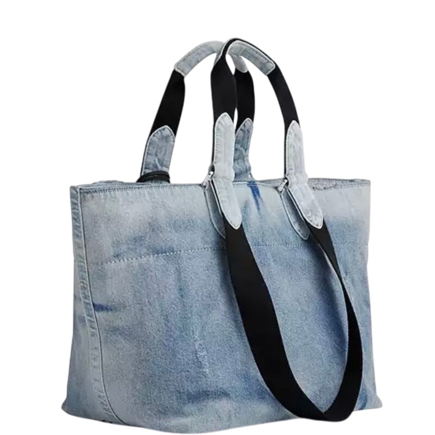 Coach Tour Tote in Loved Denim with Charms NWT