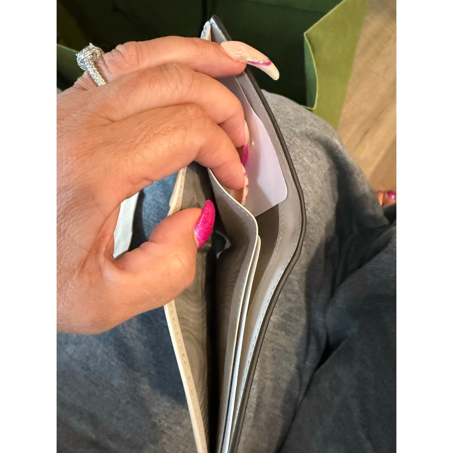 Gucci Guccissima Chrome Mirror Effect Wallet NWB