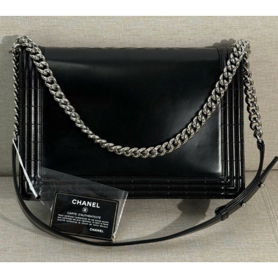 twowildones22 Chanel Patent Leather Raverso Xtra Large Boy Bag Pristine