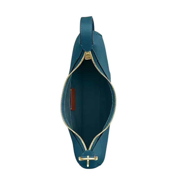 Coach Ella Shoulder Bag Teal W Gold Hardware NWT