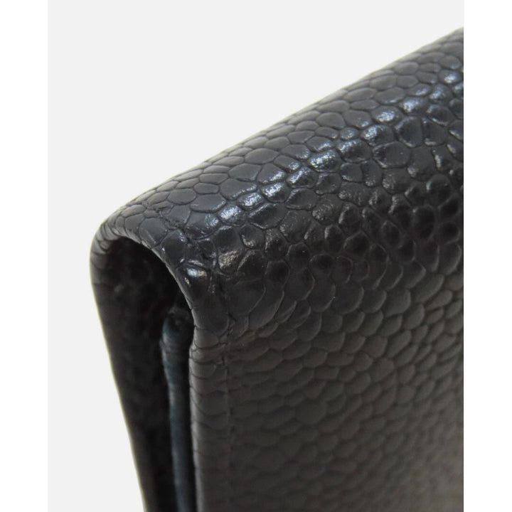 CHANEL Card Case COCO Mark Grained Calfskin Skin PRISTINE