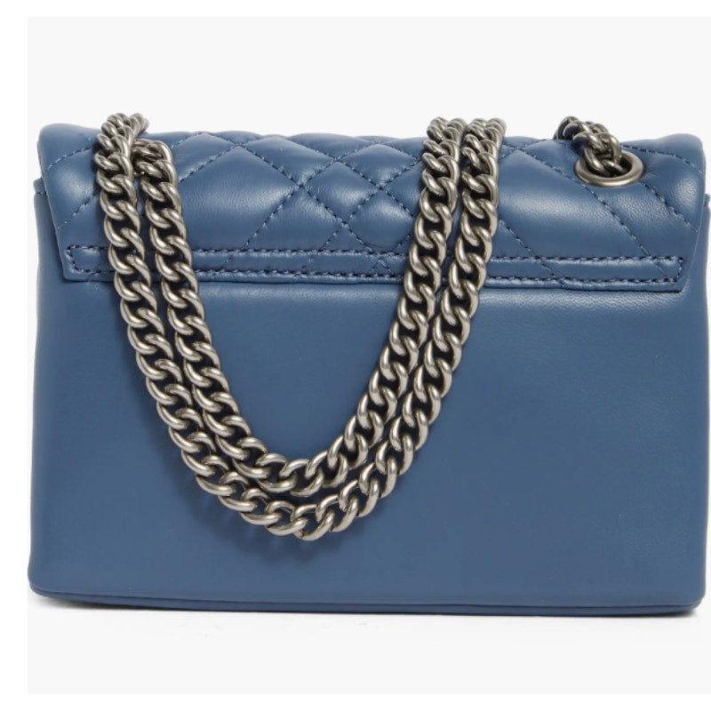 Kurt Geiger London Mini Brixton Lock Leather Shoulder Bag Blue NWT