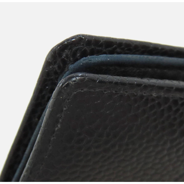 CHANEL Card Case COCO Mark Grained Calfskin Skin PRISTINE