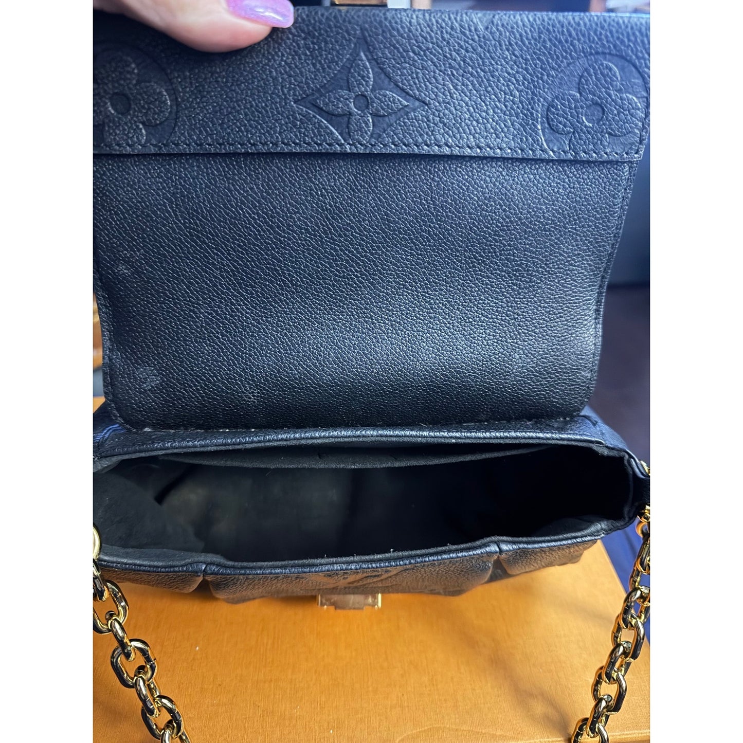 lillyscloset777 Louis Vuitton Favorite Black Empreinte Leather Used Once Full Inclusion