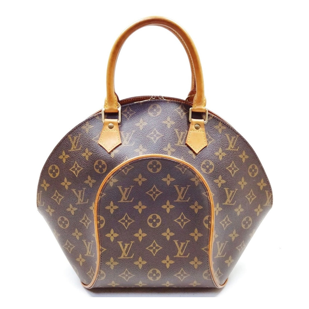 Louis Vuitton LV Hand Bag Ellipse MM Brown Monogram