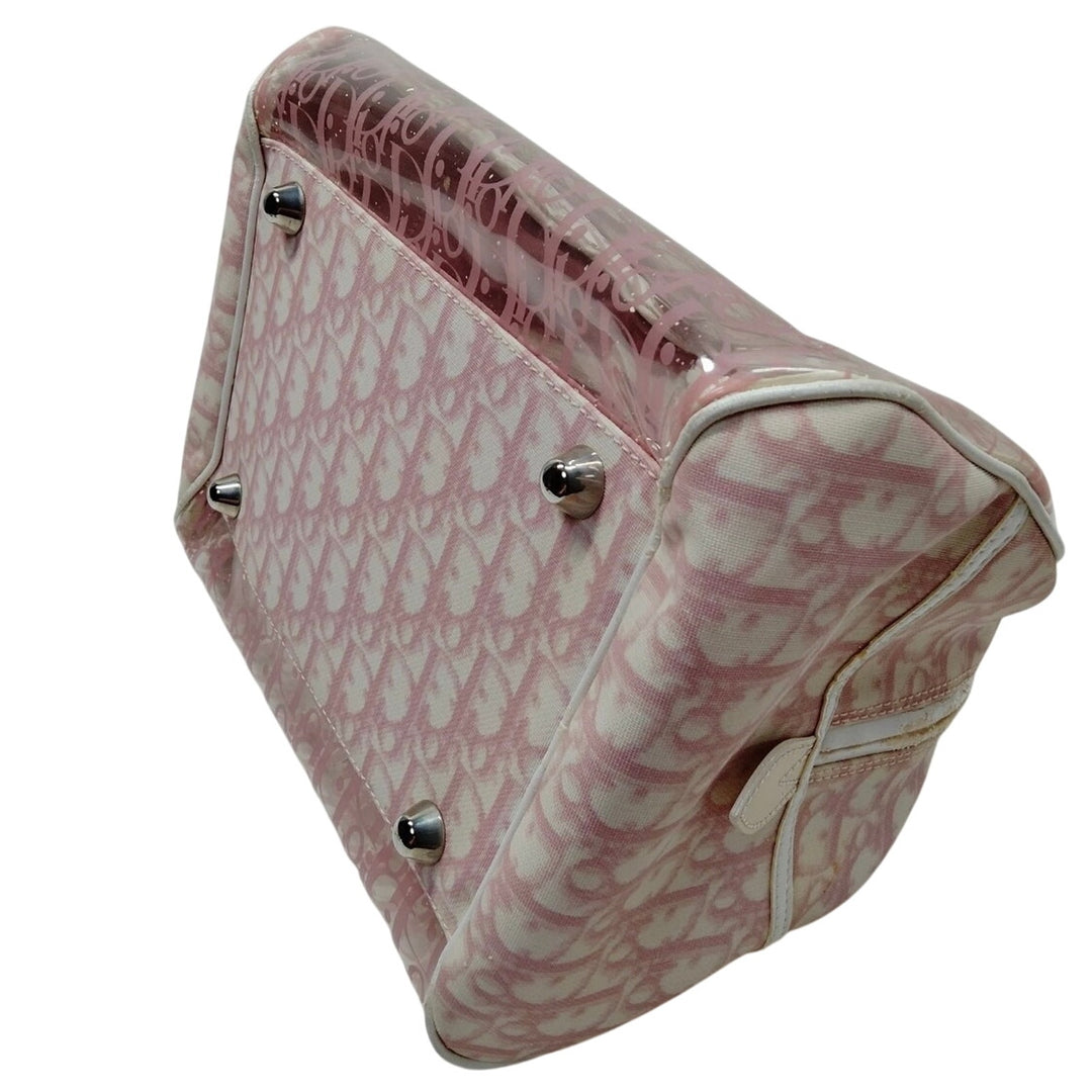 Christian Dior Diorissimo Trotter Pink Vinyl Bowling Bag