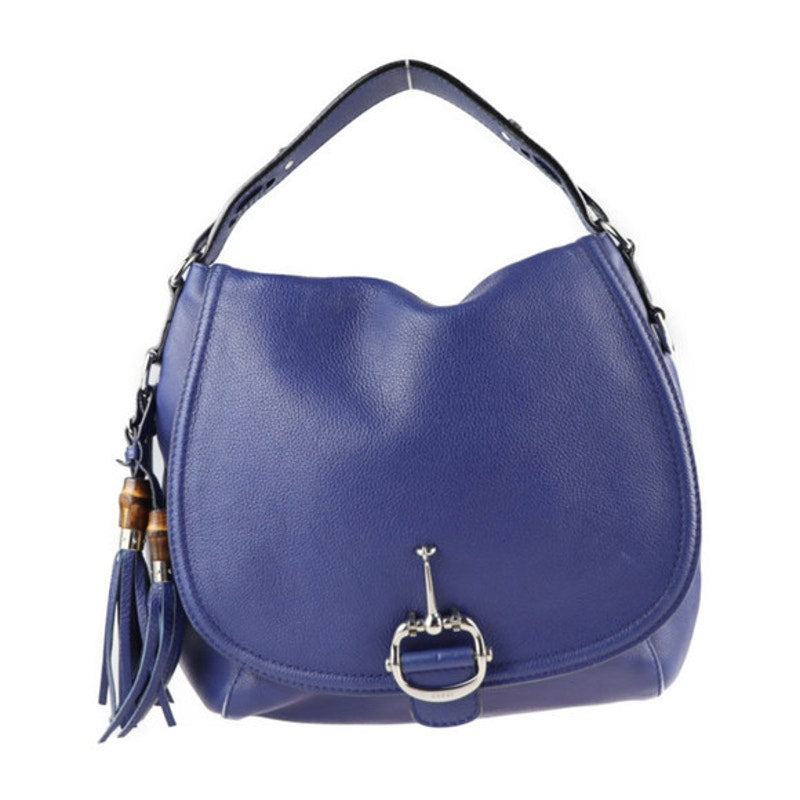 Gucci Techno Horsebit Hobo Blue EUC
