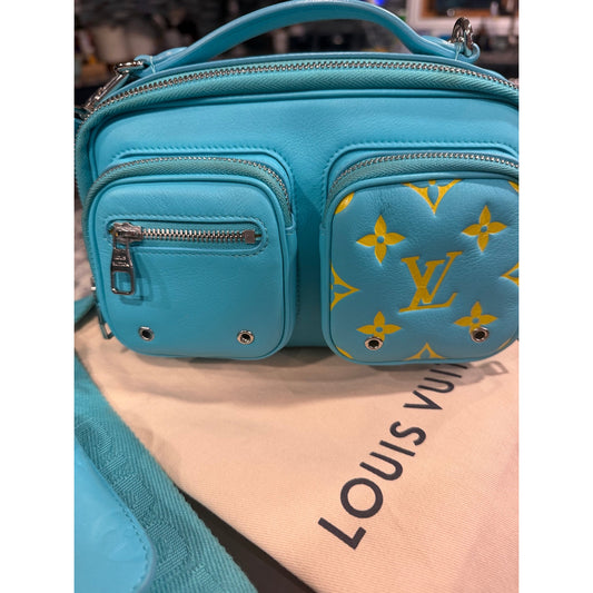 Louis Vuitton Blue Monogram Utility Crossbody COA Pristine