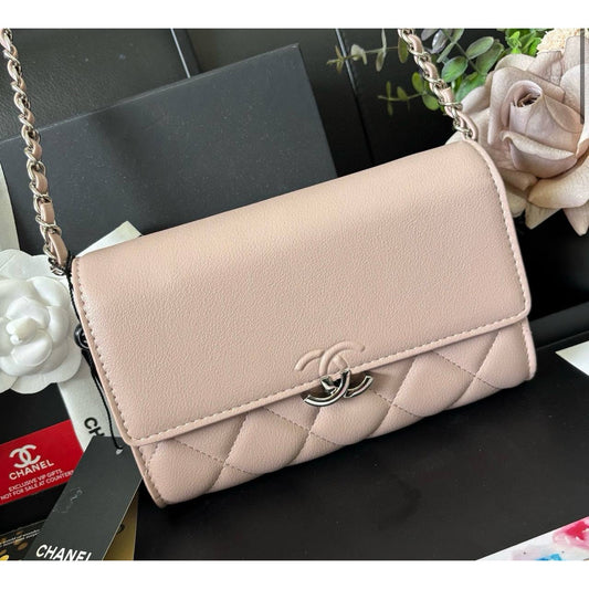 Chanel Beauty WOC, Pink with Silver Hardware