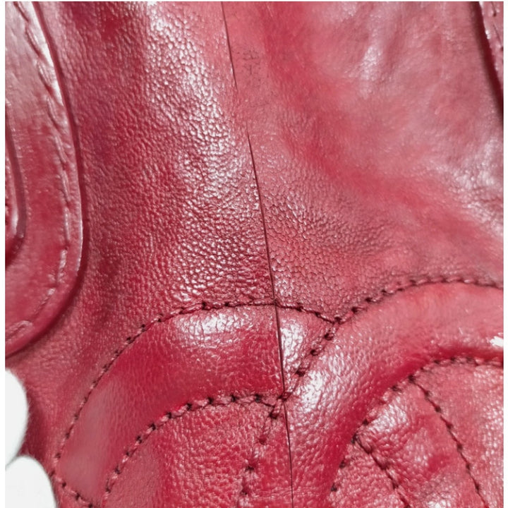 CHANEL 31 Rue Cambon Red Leather Handbag EUC