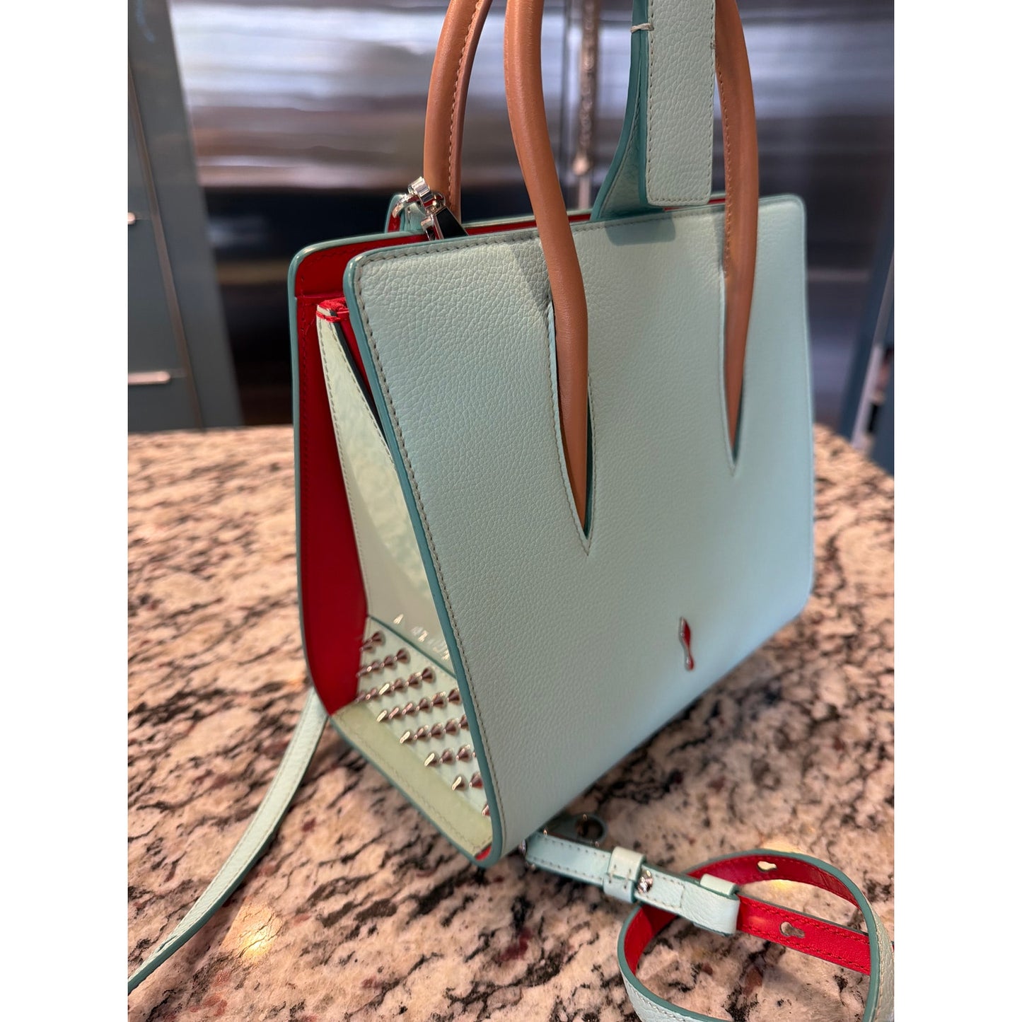 Christian Louboutin Paloma Leather Two Way Tote Bag W/ Dust Bag EUC