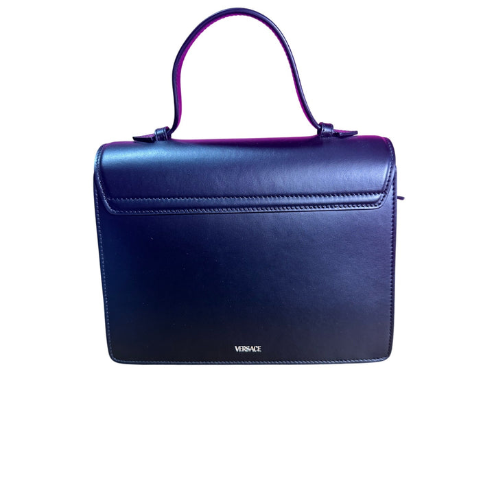 Versace Medusa calf leather eyelet shoulder bag