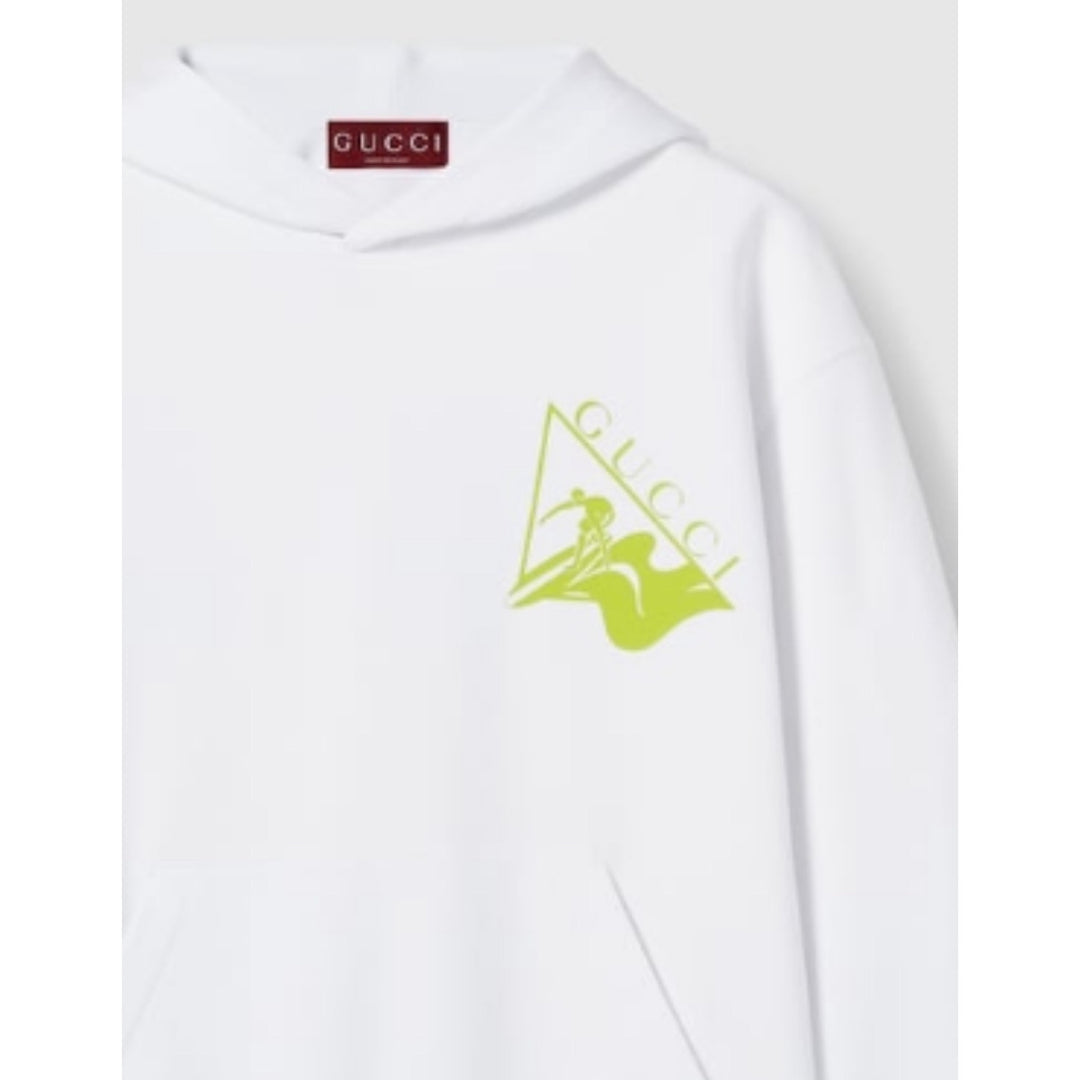 Gucci White Printed Cotton Sweatshirt NWT SZ XL