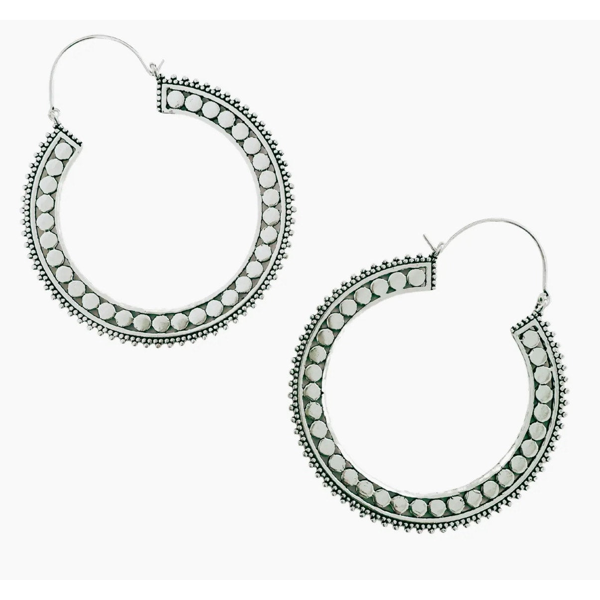 Alina Silver Hoops