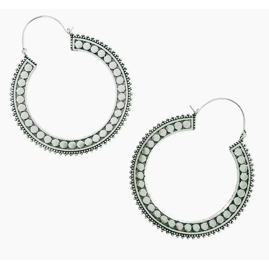 Alina Silver Hoops